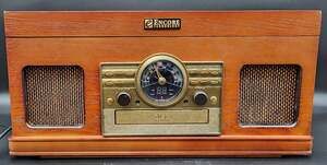 Encore Vintage Turntable 33/45/78 CD Cassette Radio Wood Unit + Albums